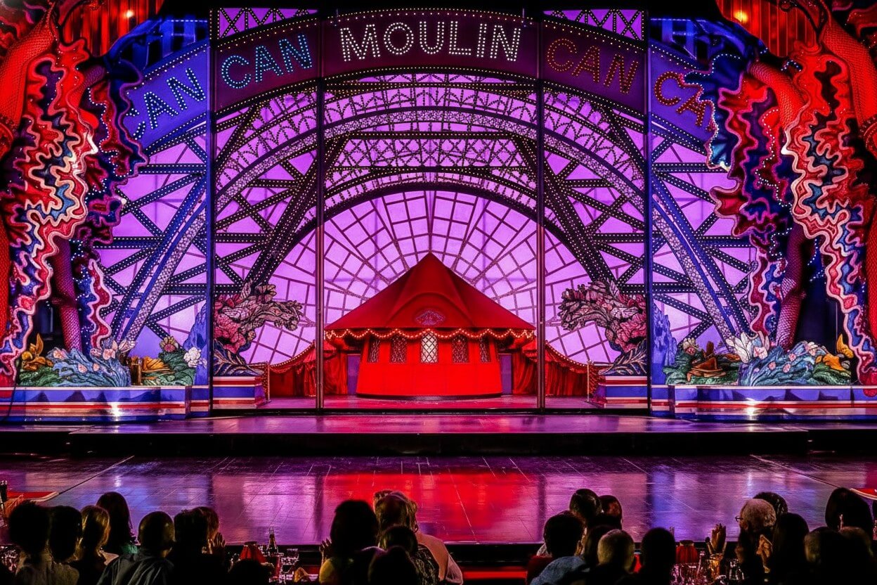 Decorado de la revista Féerie con cancán